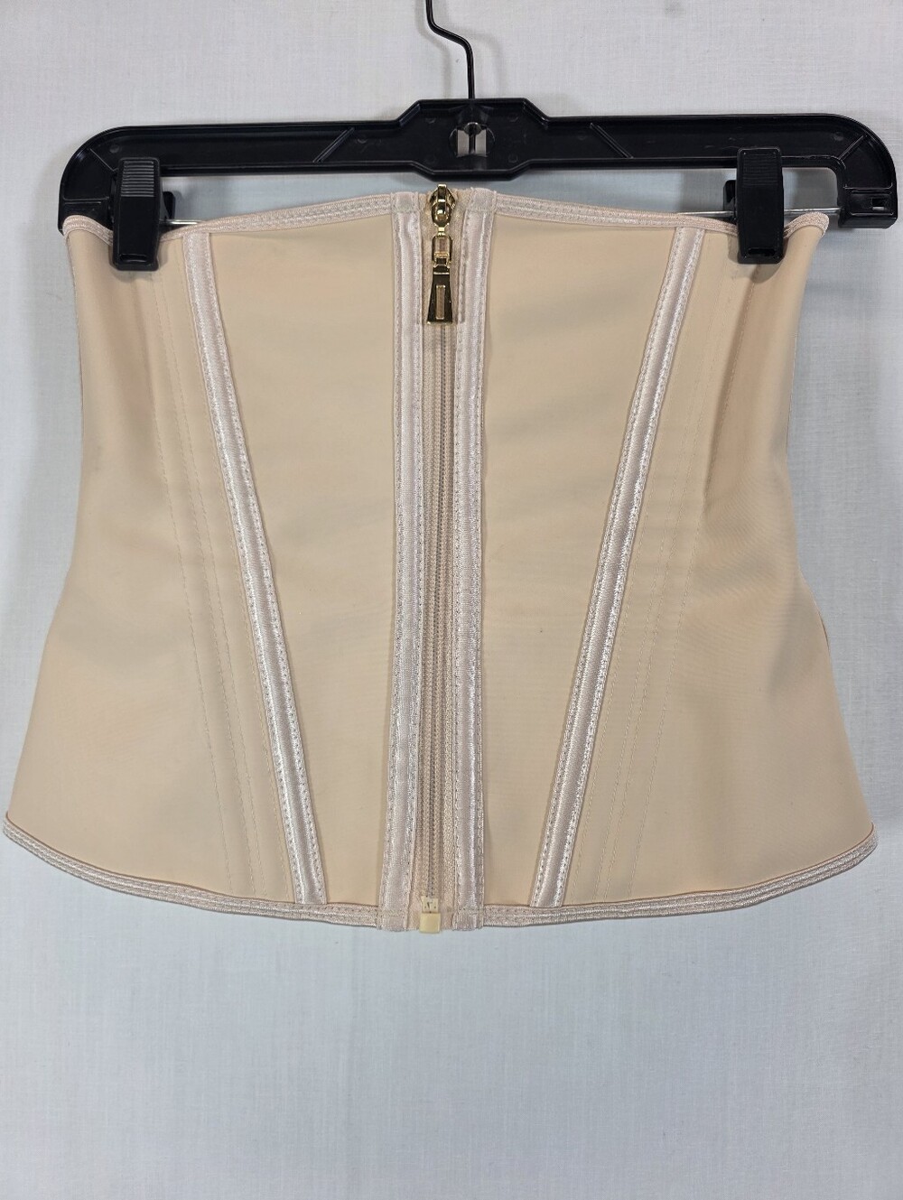 Nude Latex Waist Trainer Corset Belt Zipper & Hook Closure XS